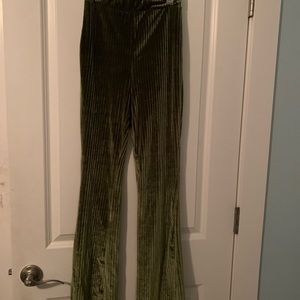 Cool velvet flare pants. ~ good for longer legs